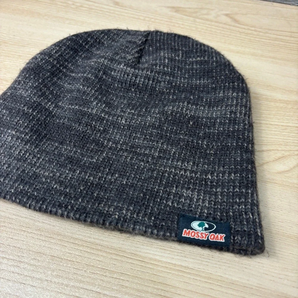 Mossy Oak Hat Beanie Mens Gray Brown Hunting Lightweight Outdoors‎